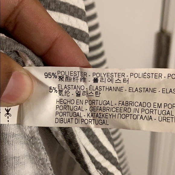 ZARA striped V neck semi cropped top size M - Picture 5 of 5